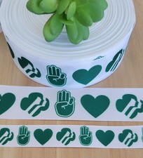 5/8, 7/8  1.5   1 YD Girl Scouts Grosgrain Ribbon Scout Promise Trefoil