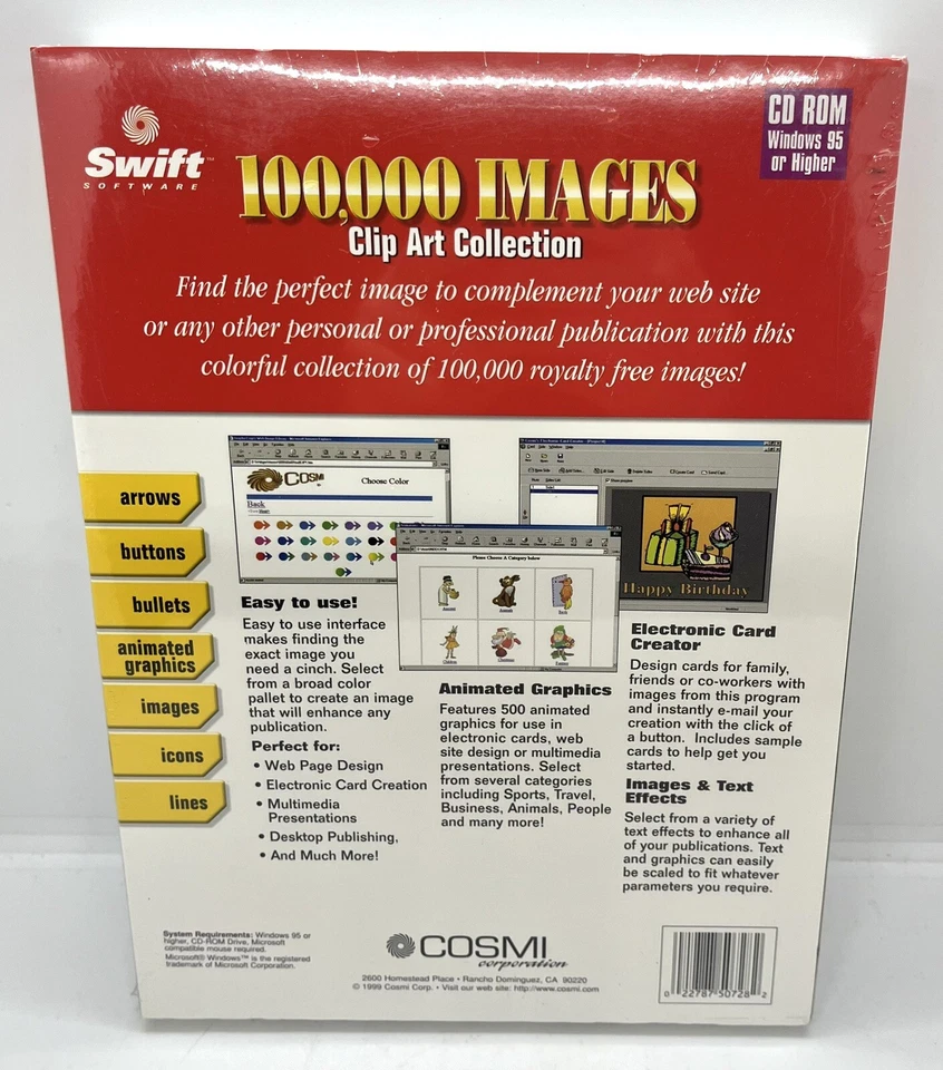New Sealed Swift 100,000 Images Clip Art Collection CD ROM w/ Bonus Card Creator - Image 3 of 4