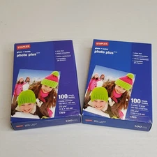 Staples  Photo Plus, 4 X 6 inch glossy photo printer paper, 100 sheets  Lot Of 2