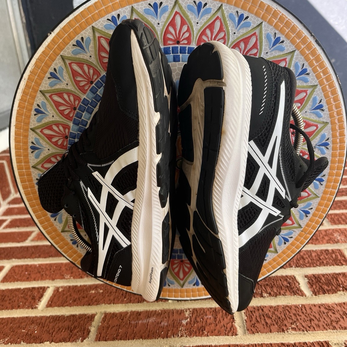 ASICS Gel Contend 7 Mens 10 2E Extra Wide Black White  display picture 2