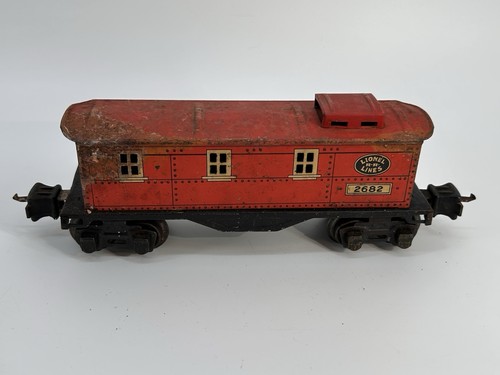 Caboose vintage Lionel Lines Nº Tren de hojalata estampado rojo 2682 coleccionable EE. UU. | Zustand: Used