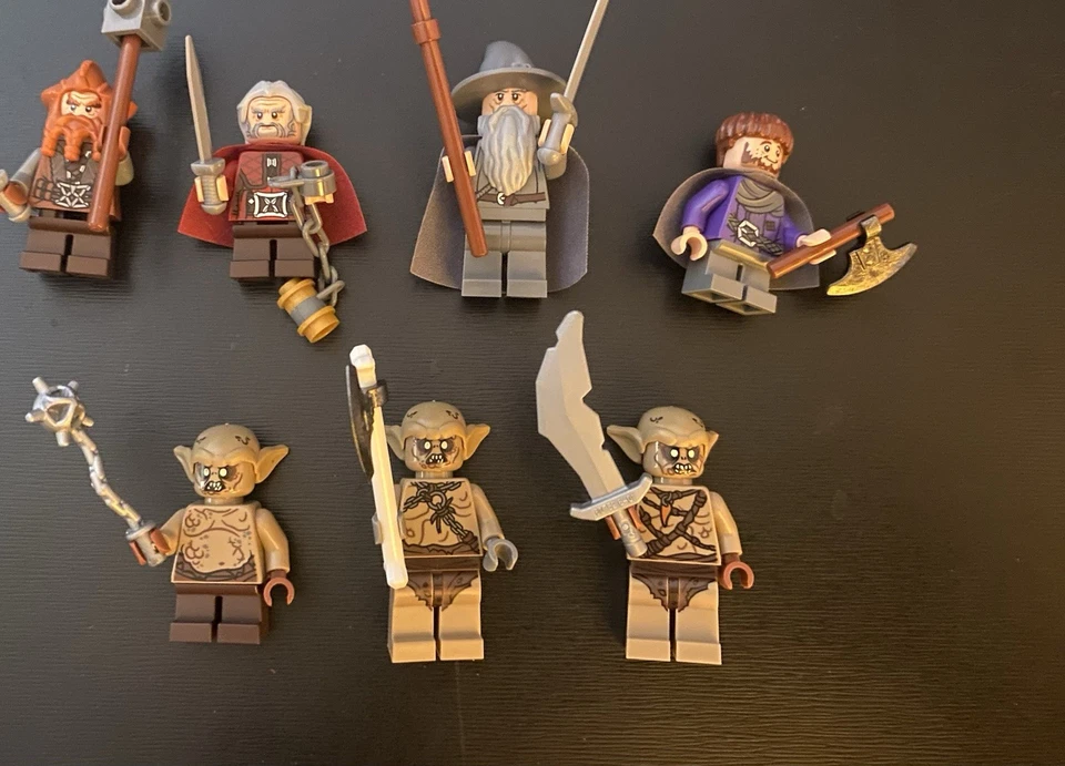 Lego The Hobbit and The Lord of the Rings 79010 8x Minifigures Goblin King Dwarf - Image 3 of 3