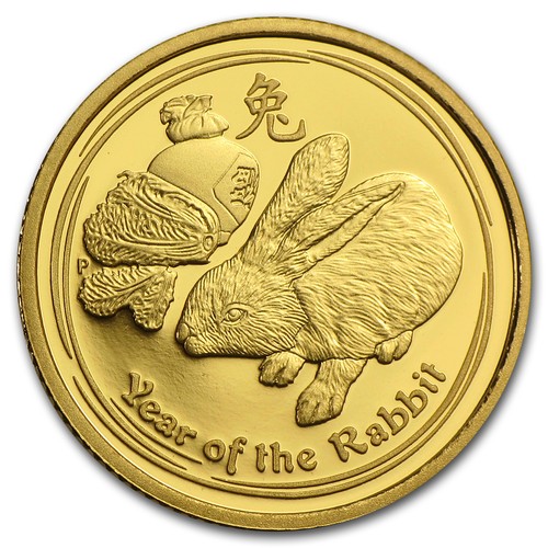 2011 Australia 1/10 oz Gold Lunar Rabbit Proof (Series II)