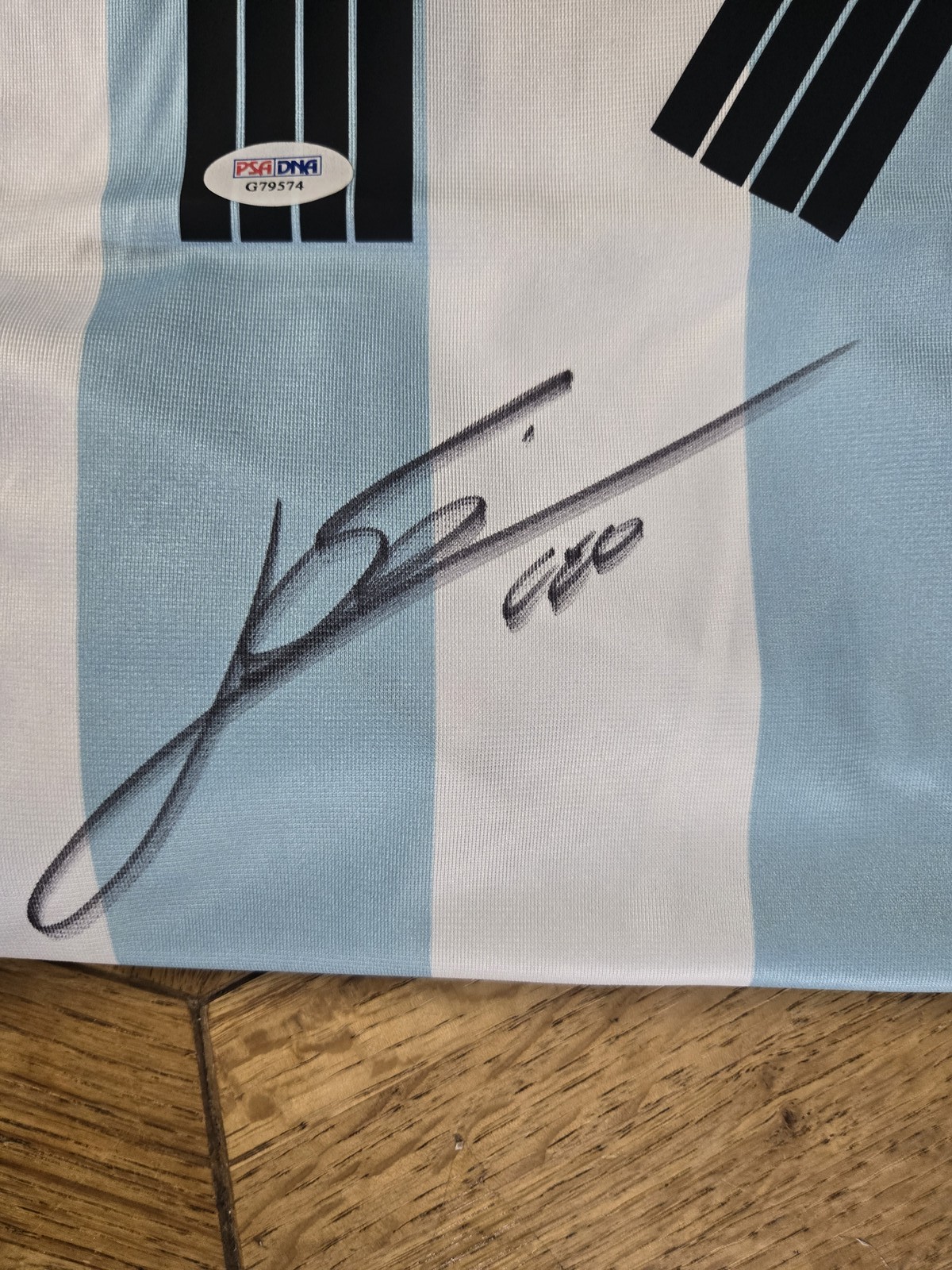 Lionel Messi Argentina Autographed Jersey Auto PSA/DNA Certified Authentic view 2