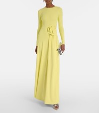 Roland MOURET Gown Floral-Appliqué Size US 6 UK 10 $ 1370