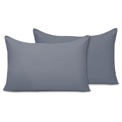 Pamposh Kissenbezüge 2er Pack super weich 2 Stück Kissenbezüge (50 x 75 cm), grau 
