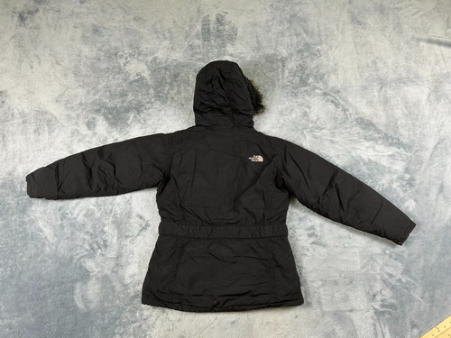 THE NORTH FACE HYVENT 550 DOWN GIRLS JACKET EXTRA LARGE BLACK HOODED INSULATED - Picture 13 of 13