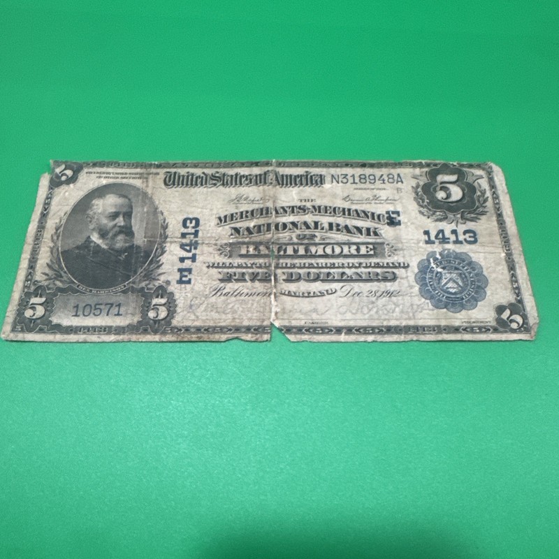 $5 1902 The National Bank of Baltimore National Bank Note