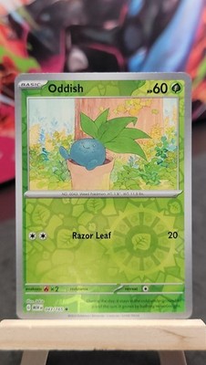 Oddish 043/165 Reverse Holo MEW SV: Scarlet & Violet 151 Common NM-MP