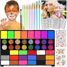 Face Painting Kit for Kids 42 Colors Water Based Non-Toxic Paint multicolor