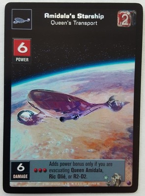 Amidala's Starship - Queen's Transport REFLECTIONS FOIL star wars young jedi ccg