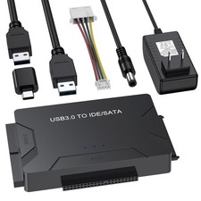 USB 3.0 SATA IDE Hard Drive Reader Adapter Kit for IDE/SATA Data Transfer