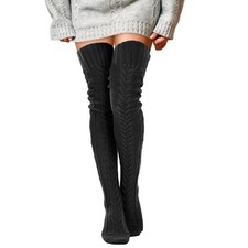 Buauty Womens Cable Knitted Boot Socks Extra Long Thigh High Winter Stockings...
