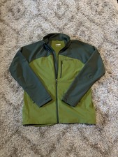 Marmot Softshell Jacket Mens Large Green Full Zip Windbreaker outdoor Hikin Coat