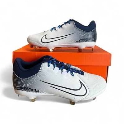 Nike CZ5920 400 Womens Hyperdiamond 4 Pro Metal Softball Cleats Navy White US 9
