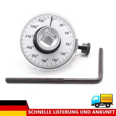 1/2 360° DrehwinkelMesser Winkelmessgerät Drehmoment Schlüssel Gradmesser DE