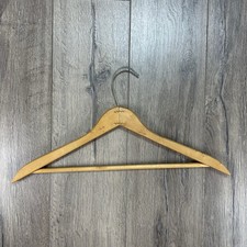 Vintage 17.5  Inch Wooden Wood Hanger Suit Coat Made in USA Unbranded