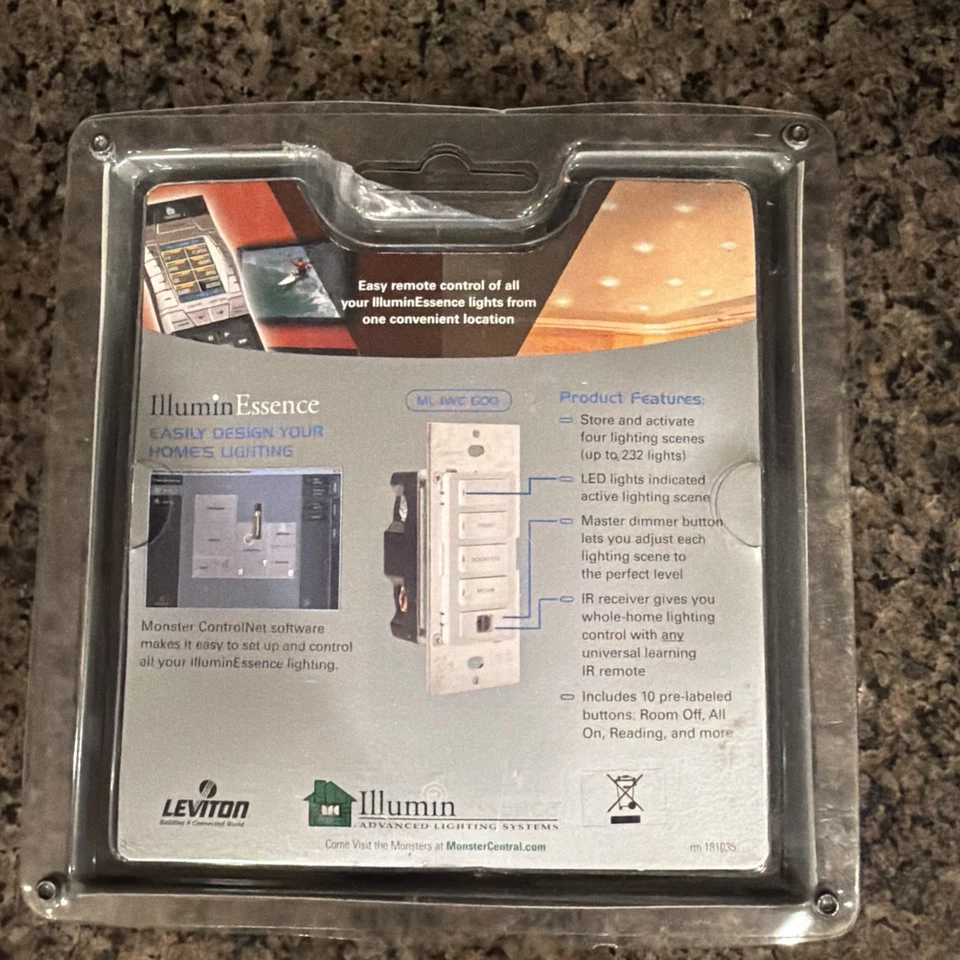 IlluminEssence 4 Scene In-Wall Lighting Controller Wireless Remote Control - Image 2 of 3