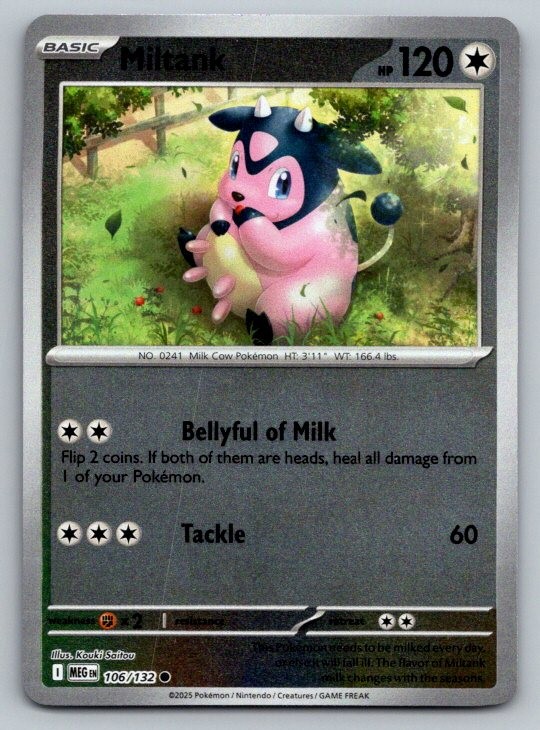 Miltank ME01: Mega Evolution 106/132 NM Reverse Holo