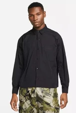 Nike Sportswear Tech Pack Men's Button Up Long Sleeve Top Shirt DX0205-010 L