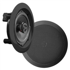 Pyle PDIC51RDBK 5.25 Inch 150 Watt Black In-Ceiling Flush Speakers 6 Pack 