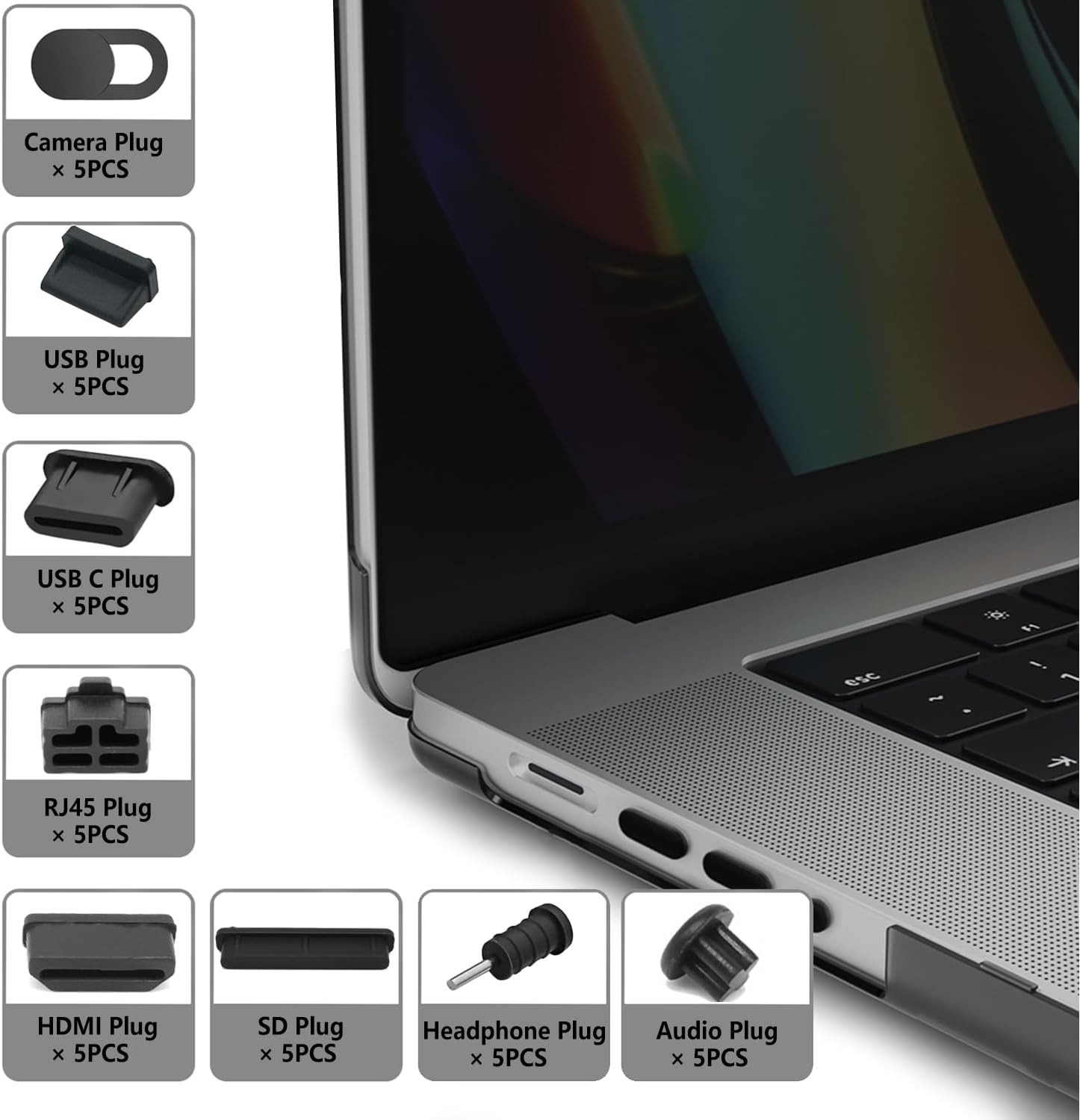 40PCS USB Port Cover, Silicone Anti Dust Cover Plugs Caps for Computer... 