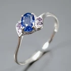 Jewellery Blue Sapphire Ring 925 Sterling Silver Size 8 /R472773