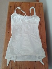 Vintage Firm Control Berlei Instant Slimmer 4 Suspender Corselette 40C White VGC