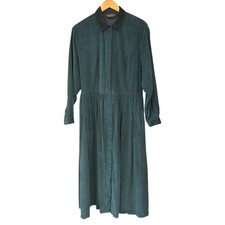 Vintage 90's Eddie Bauer Corduroy Dress Cottagecore Dark Academia Forestcore