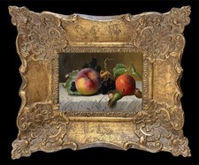 Gerahmtes Original Ölgemälde auf Leinwand Obst signiert & gelistet vom Künstler