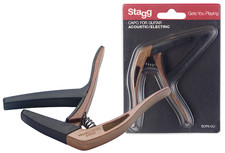 Capotasto  chitarra acustica/elettrica Stagg SCPX CU DKWOOD LEGNO SCURO
