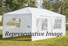White 3x6m Garden Marquee Party Tent Rectangle with Windowed Sides