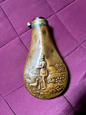 FIASCHETTA PORTA POLVERE DA SPARO incisa - da collezione VINTAGE EPOCA 1800