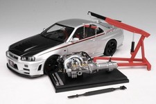 2002 NISSAN SKYLINE GT-R NISMO CUSTOMIZED COUPE 1/18 w/Engine & Crane MotorHelix