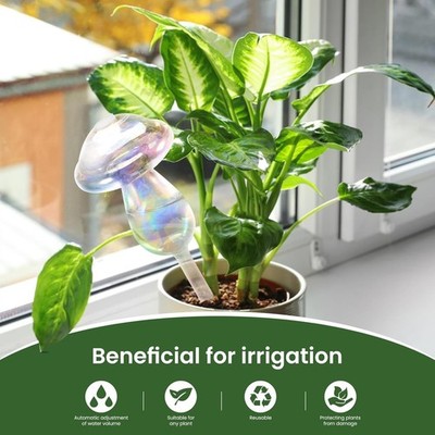 Plant Watering Globes 4 Pack, Mushroom Self Watering Bulbs for Indoor &  Outdoor | eBay