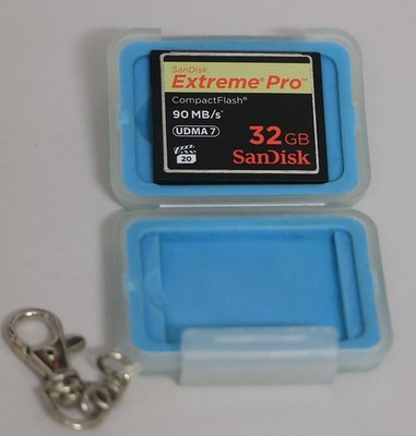 Compact Flash Card, Extreme Pro 32 GB mit Bilora Etui für 2 Karten