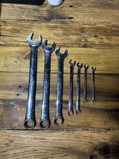 Snap-on Vintage OEXM SAE 7pc Combination Wrench Set, Chrome Finish