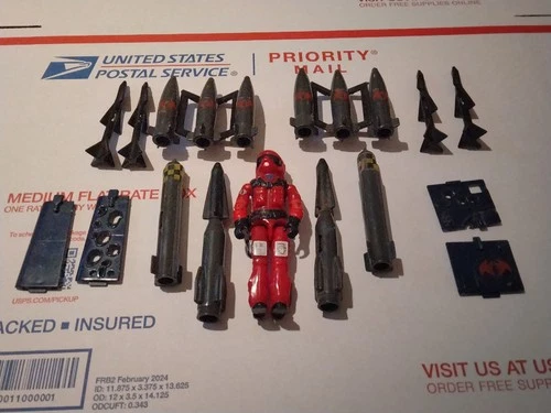 Vntg 1984 Cobra Rattler Missile Bomb Complete Set GI Joe 3.75 ARAH Lot Weasel