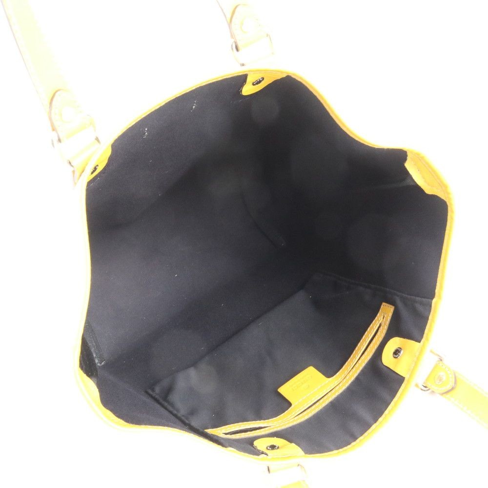 Gucci GG Supreme Leather Tote Bag White Yellow A4 Shoulder Women's Authentic thumbnail 7