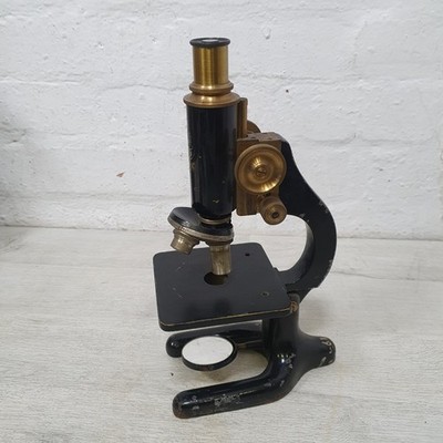 Vintage Mikroskop C.Baker London mit 3 Objektiven & Okular