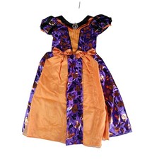 Disney Halloween Dress Costume Girls Large 9/10 Purple Minnie Pumpkin NWT
