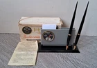 Vintage Soviet Desk Set NP-1 Writing Pens Ink Thermometer Russian USSR 1980