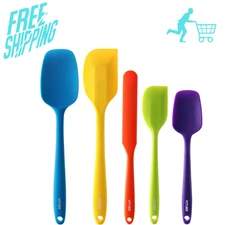 5PCS Silicone Rubber Spatula Set, VITUER Food Grade BPA-Free Spatulas for...