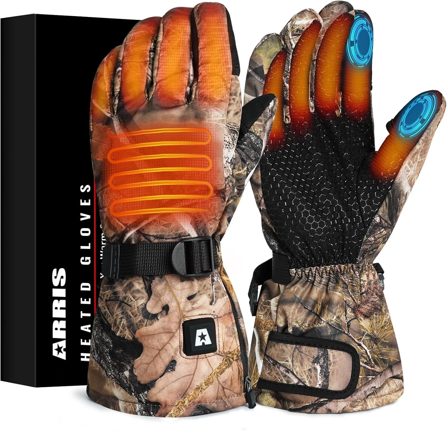 ARRIS Heated Gloves for Men Women Rechargeable Electric Waterproof Winter Gloves