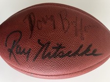 Ray Nitschke, Joe Namath, Deacon Jones +1 Signed Football Beckett COA Packers