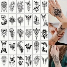 30 Pack Waterproof Temporary Tattoos Butterfly Feather Dreamcatcher Boho New