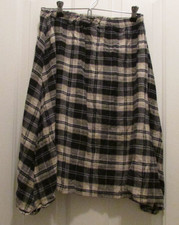Handmade Modest Girl's Blue Plaid Skirt Size 26 Waist