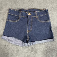 Polo Ralph Lauren Dark Denim jean girls shorts SIZE 6 Pink Thread Trim