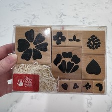 CLOSE TO MY HEART Rubber 10 Stamp Set FRESHEST OF THE BUNCH Floral Flowers NEW