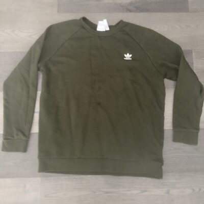 Adidas Sweatshirt Men Extra Large Army Green Sweater Outdoors